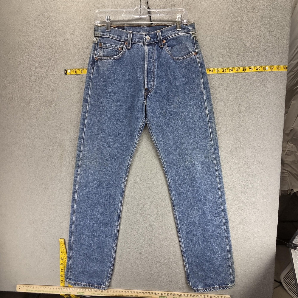 Vintage Levis 501 Jeans Mens Blue Straight‎ Button Fly Made In USA Fits 29x31